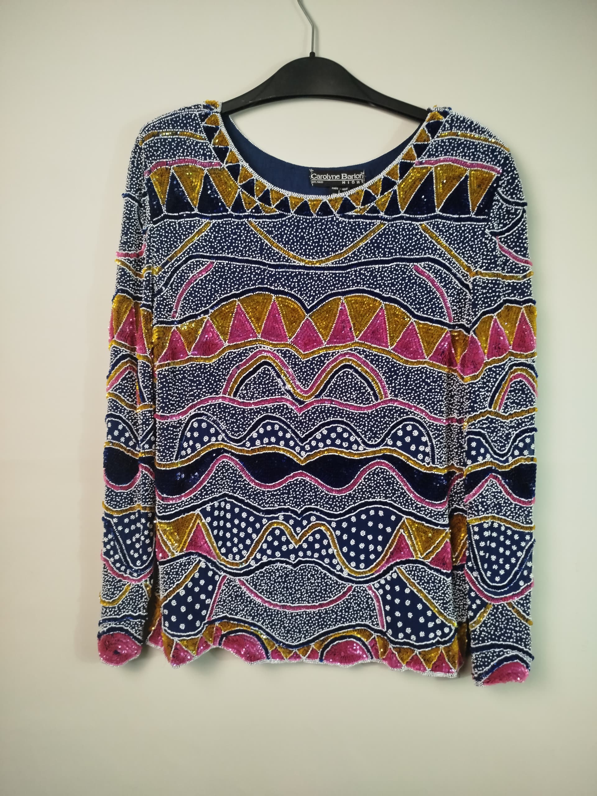 BLUSA VINTAGE BORDADO CON LENTEJUELAS