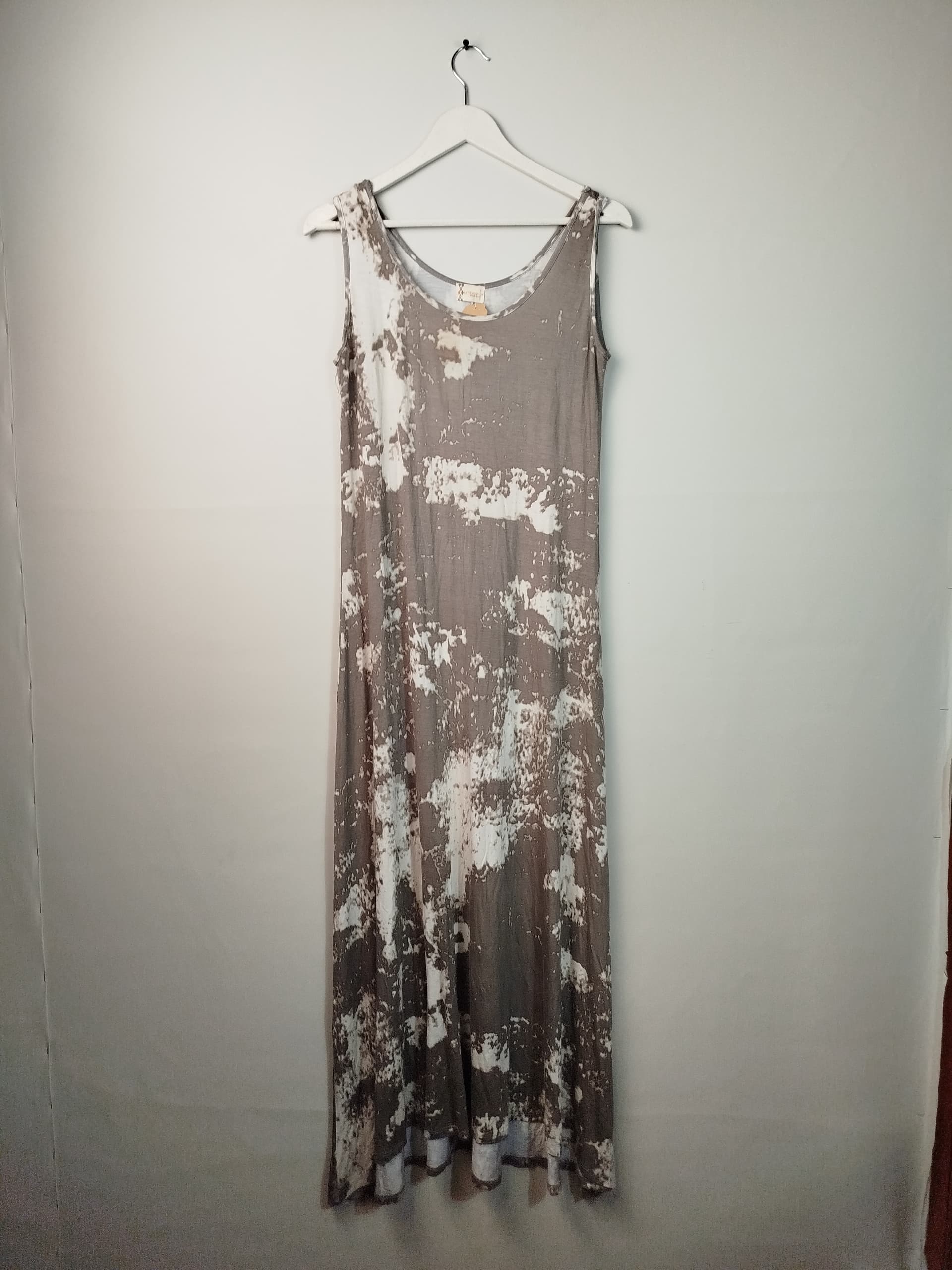 Vestido beige gris Umbrale